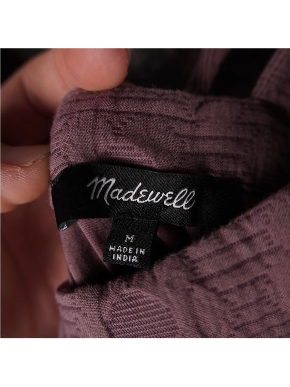 Madewell Floral Quilted Puff Sleeve Mini Dress Womens Sz M Purple Cotton NWT - Picture 7 of 12
